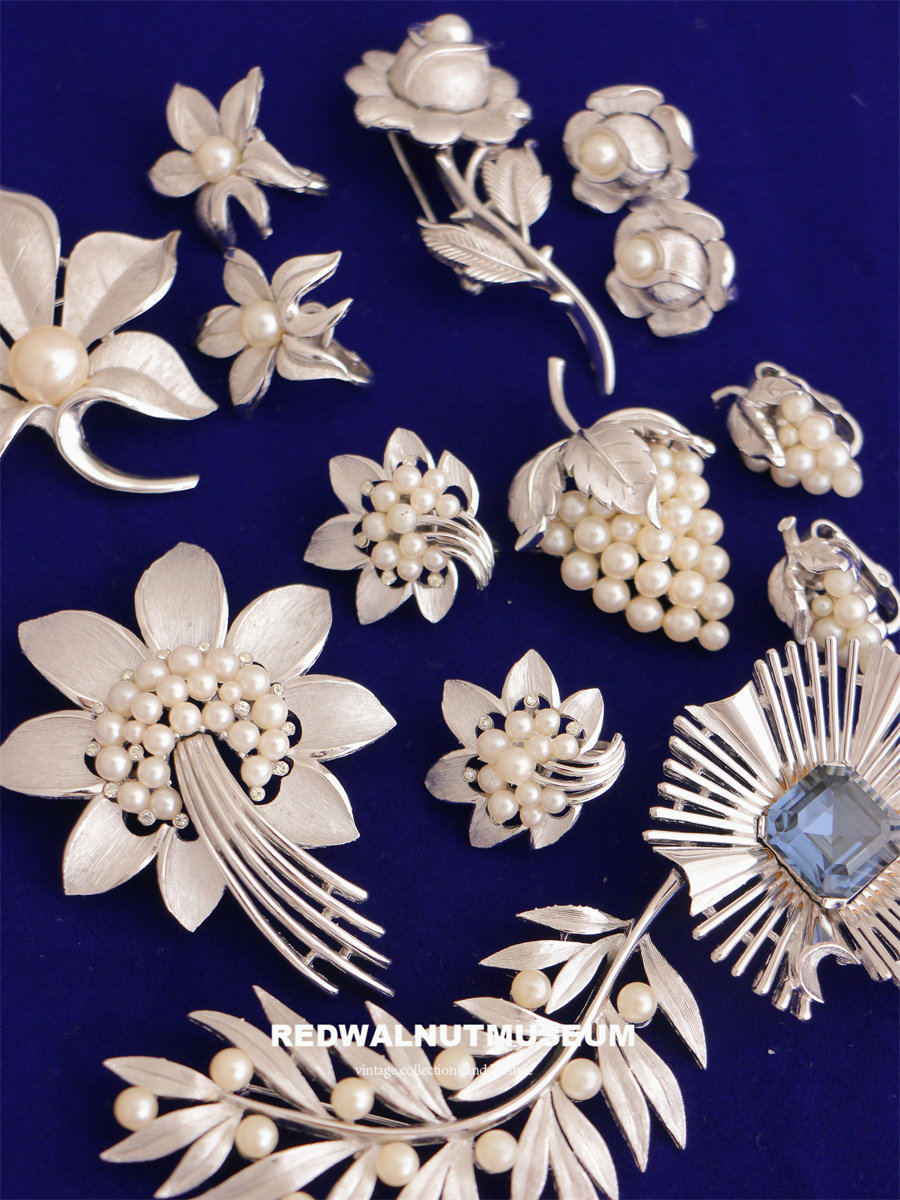 中古品牌TRIFARI银色胸针合集