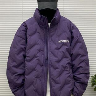 无帽立领刺绣羽绒服男士冬季装大码青少年休闲潮流牌轻薄羽绒外套