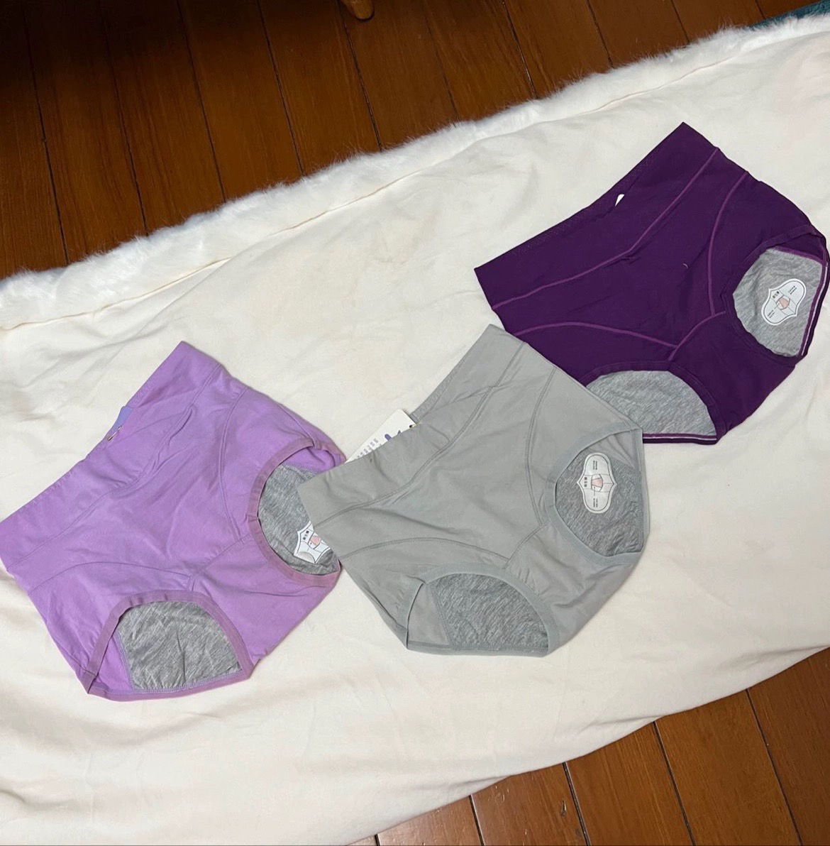 好品质~女秋冬季棉质高腰经期防漏卫生生理裤三角内裤 3条一起45