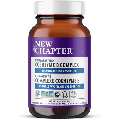 直邮 加拿大New Chapter新章B族维生素有机发酵30粒