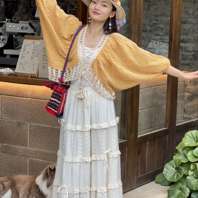 手工刺绣刺子绣蝴蝶罩衫