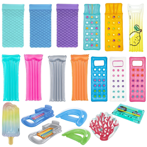 加大水上充气浮排浮床大号成人水池休闲椅漂浮垫带靠背和杯架