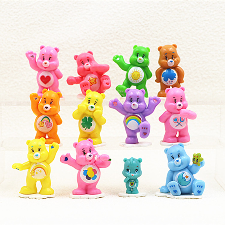 彩虹熊care bears爱心熊动漫 玩具公仔手办模型蛋糕烘焙装饰摆件