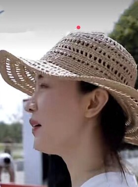 霍思燕同款镂空遮阳帽女