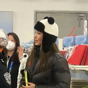 谷爱凌同款熊猫帽子冬季苏翊鸣羽生结弦超萌可爱毛绒熊猫雷锋帽女