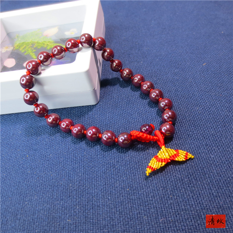 手编天然小手链防惊吓天然朱砂