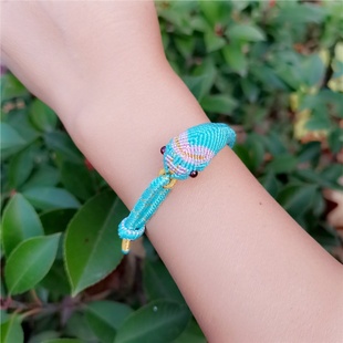 手工编织小萌蛇手链2005生肖蛇本命年手绳蛇来运转
