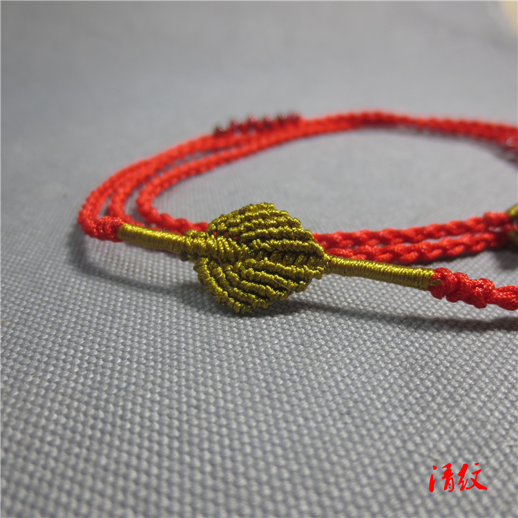 清纹 手工编天然石榴石水晶红腰链腰里有金本命年好运女人好气色