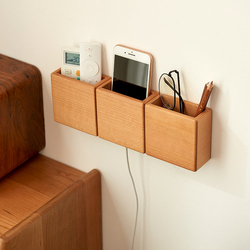 家房子樱桃木遥控器收纳盒