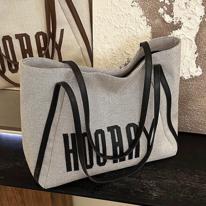 帆布托特包女大容量包包休闲高级新款时尚单肩大学生上课外出通勤