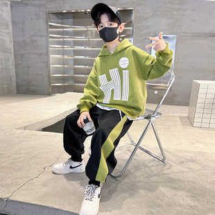 男童卫衣套装春秋季2026新款帅气中大儿童男孩春款时髦运动春装潮