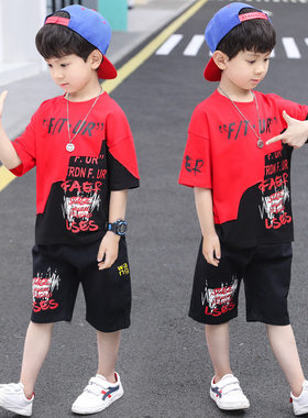男童夏装短袖套装2026新款潮帅气儿童夏季运动韩版中大童夏款洋气
