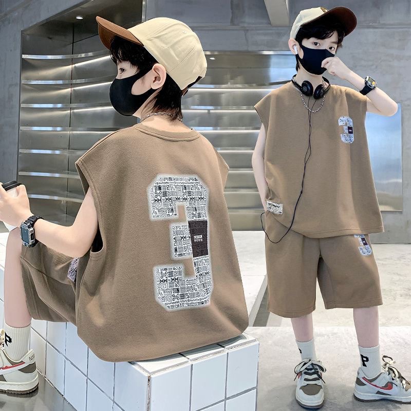 男童夏季套装2025新款儿童装夏装潮帅气时髦男孩短袖运动夏款衣服