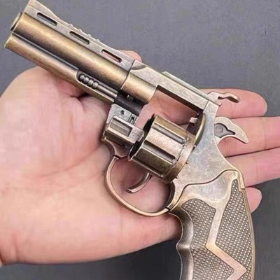 侧开左轮全金属砸响枪玩具砸炮枪