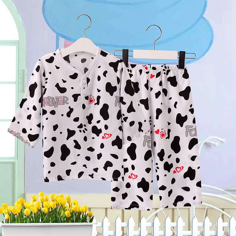 Cotton lụa nữ mùa hè đồ ngủ cotton nhân tạo kích thước lớn trung niên áo sơ mi với rotator tay áo mẹ nạp lỏng dịch vụ nhà có thể được đeo đồ bộ thun lạnh