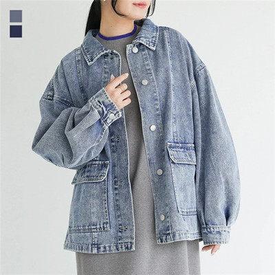 褶皱休闲轻薄清爽牛仔短外套