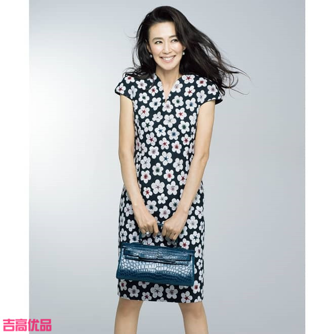 日本东京海外代购女装新品2018春夏法国提花朵V领法式袖连衣裙