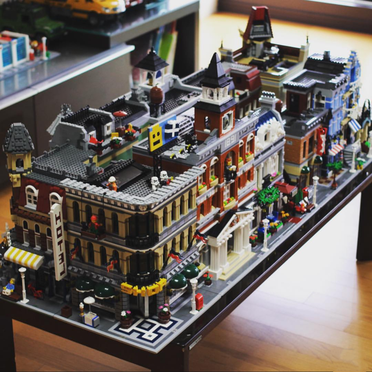 街景积木城市建筑模型