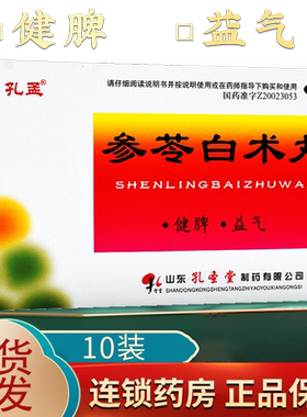 【孔孟】参苓白术丸60mg*100丸*10袋/盒