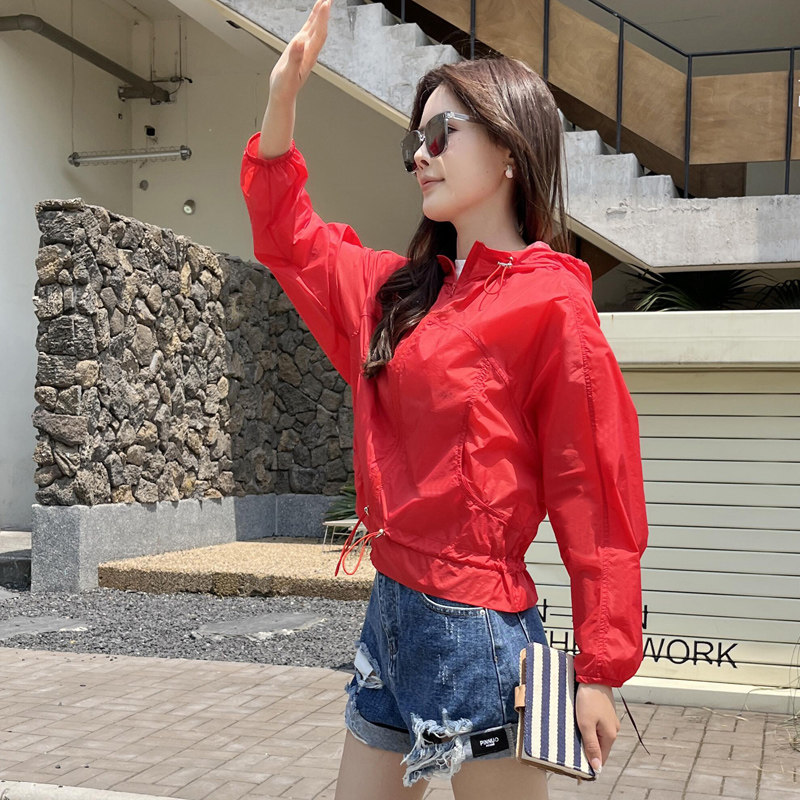 薄款透气防晒服女夏防晒服短外套图片
