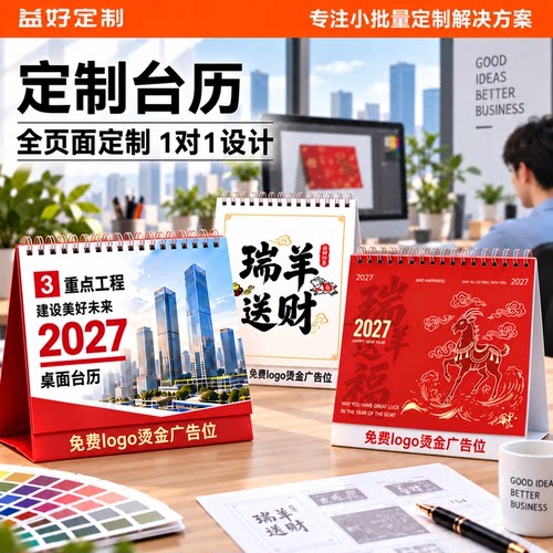 台历定制免费烫金|加急2天发货