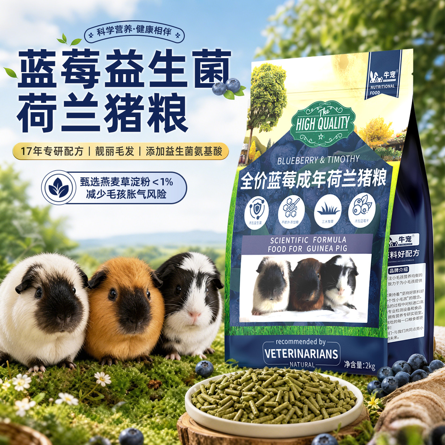 牛宠荷兰猪粮美毛靓毛豚鼠饲料图片