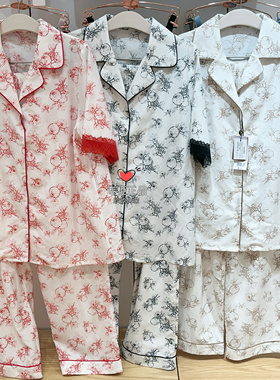 华歌尔女式桑蚕丝棉混纺亲肤透气短袖分体家居服WD20A5 1399