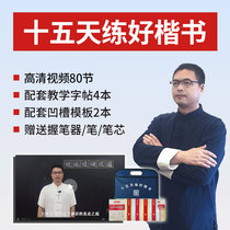 Hong Sihai primary and secondary school students adult hard pen calligraphy introductory video course pen regular script copying paste groove