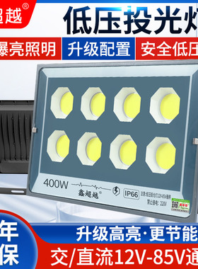 LED投光灯低压12V24V48V户外防水交直流船用电瓶夜市灯地摊灯摆摊