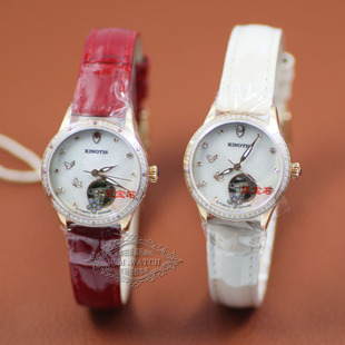 精铁时手表7016全自动机械女表防水镂空皮带钢连时尚高端蓝宝石