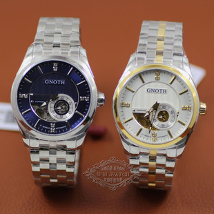 格诺手表男士精钢镂空全自动机械表防水腕表时尚男表8106全国联保