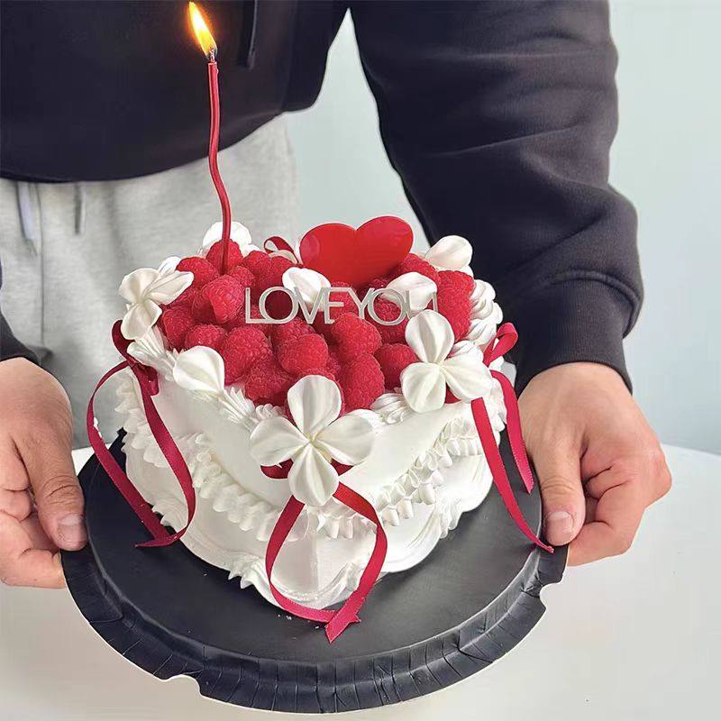 2.14情人节网红烘焙蛋糕装饰ins风亚克力爱心LOVE YOU插件丝带,节庆用品/礼品,蛋糕/烘焙装饰用品,淘宝优惠券,粉丝福利购,淘宝优惠卷