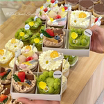 春游野餐提拉米苏杯四宫格蛋糕杯一次性透明方形圆形木糠杯慕斯杯