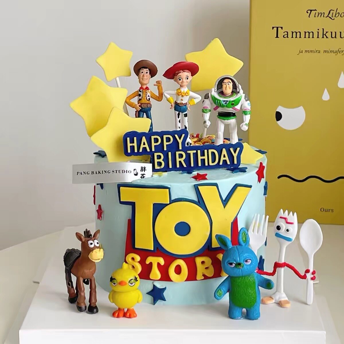 玩具总动员蛋糕装饰摆件巴斯光年胡迪翠丝儿童公仔生日装扮摆件款