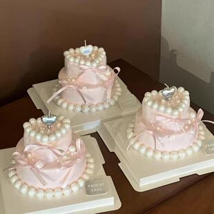 网红ins爱心蜡烛女神生日派对烘焙装 饰插件 扮插件简约唯美蛋糕装