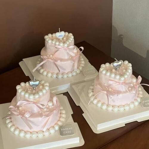 网红ins爱心蜡烛女神生日派对烘焙装扮插件简约唯美蛋糕装饰插件