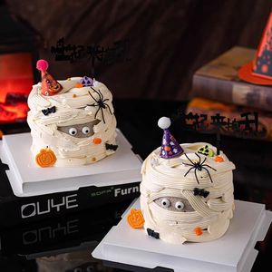 2025万圣节木乃伊狂欢夜派对一起来捣乱节日甜品插件造型蛋糕装饰