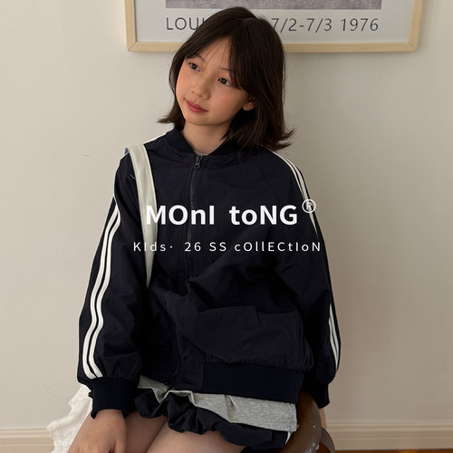 MONI 女团感运动藏蓝套装 夹克/花苞裙(含短裤)