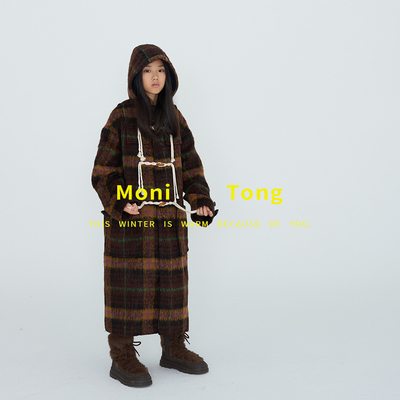 monitong毛呢大衣朦胧格