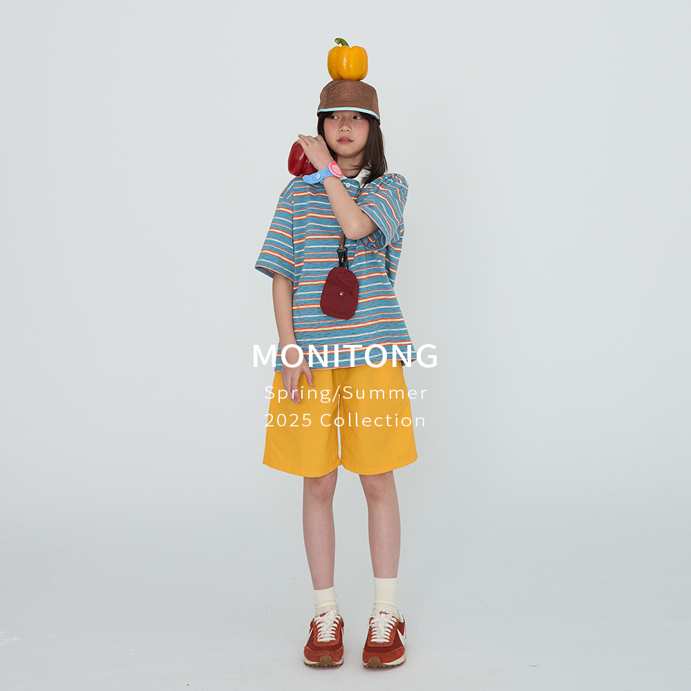 MONI 定制彩点条纹短袖POLO衫 中性款