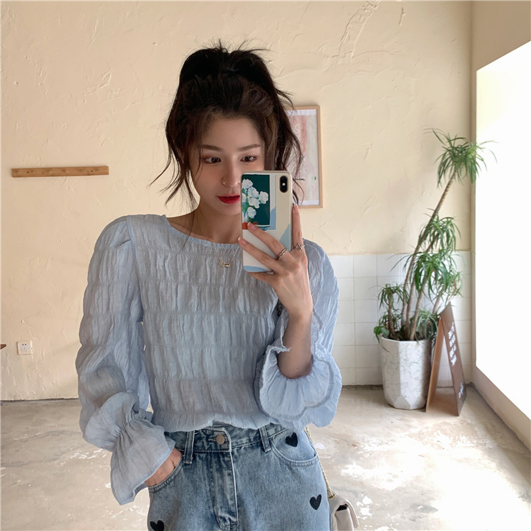 Real price short knitted suspender Vest + floral sleeve Pleated Chiffon shirt women's fashion suit