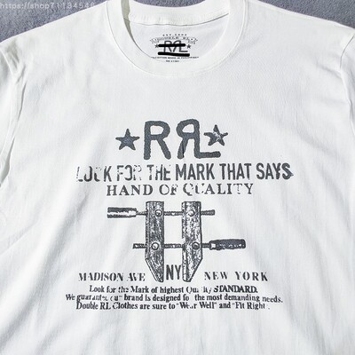 RL双RRRL短袖男士复古T恤夏季男