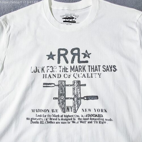 RL双RRRL风格短袖男士复古T恤男