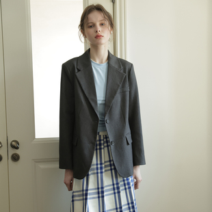 26春季 休闲宽松高级设计感西装 外套女miu系正肩百搭通勤韩版 新款