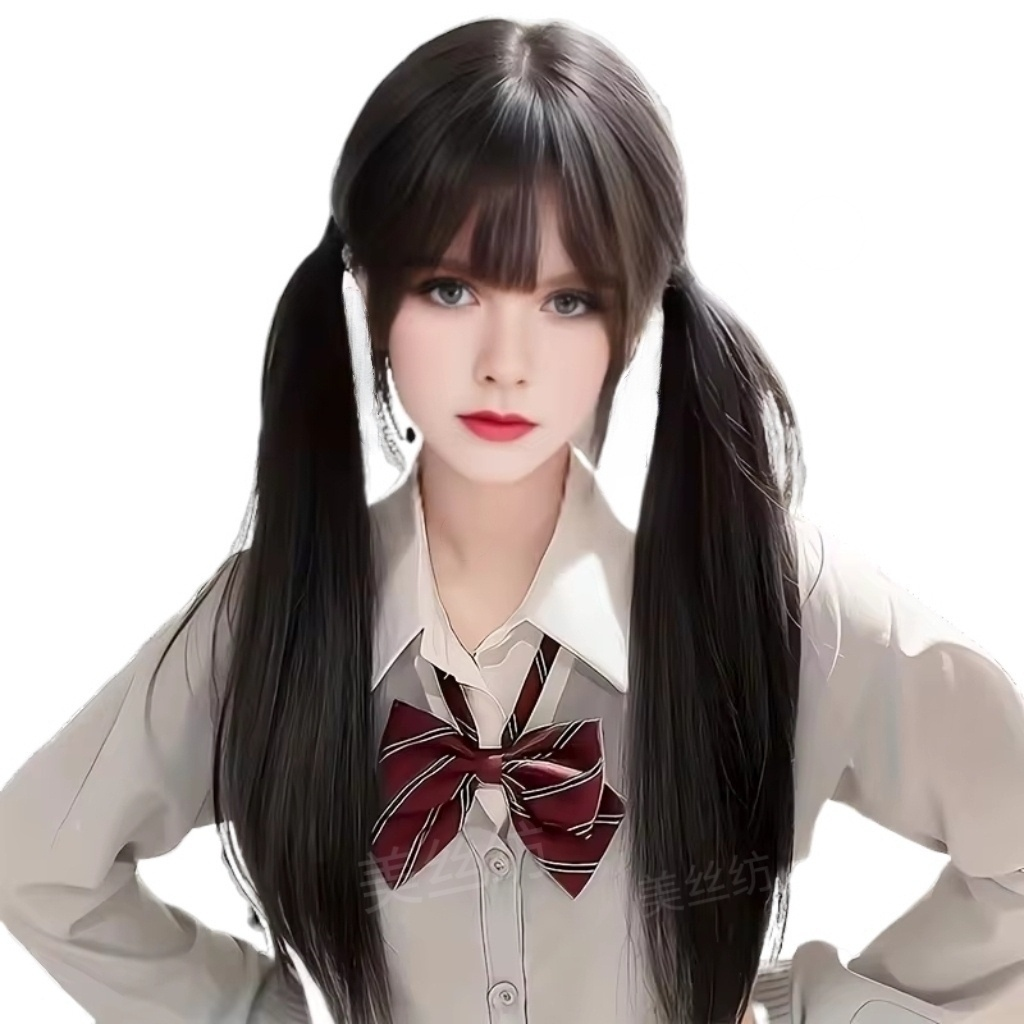 【隐形自然】双马尾假发女LO系JK可爱少女长直发仿真元气甜氛围感