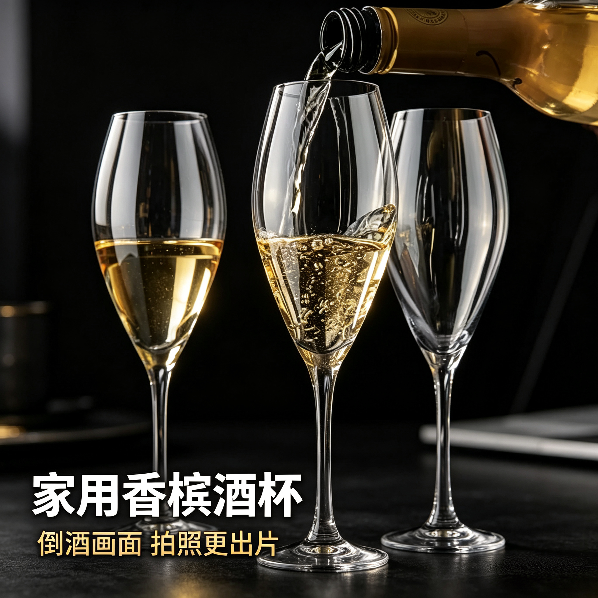 木村水晶玻璃香槟高脚杯可定logo