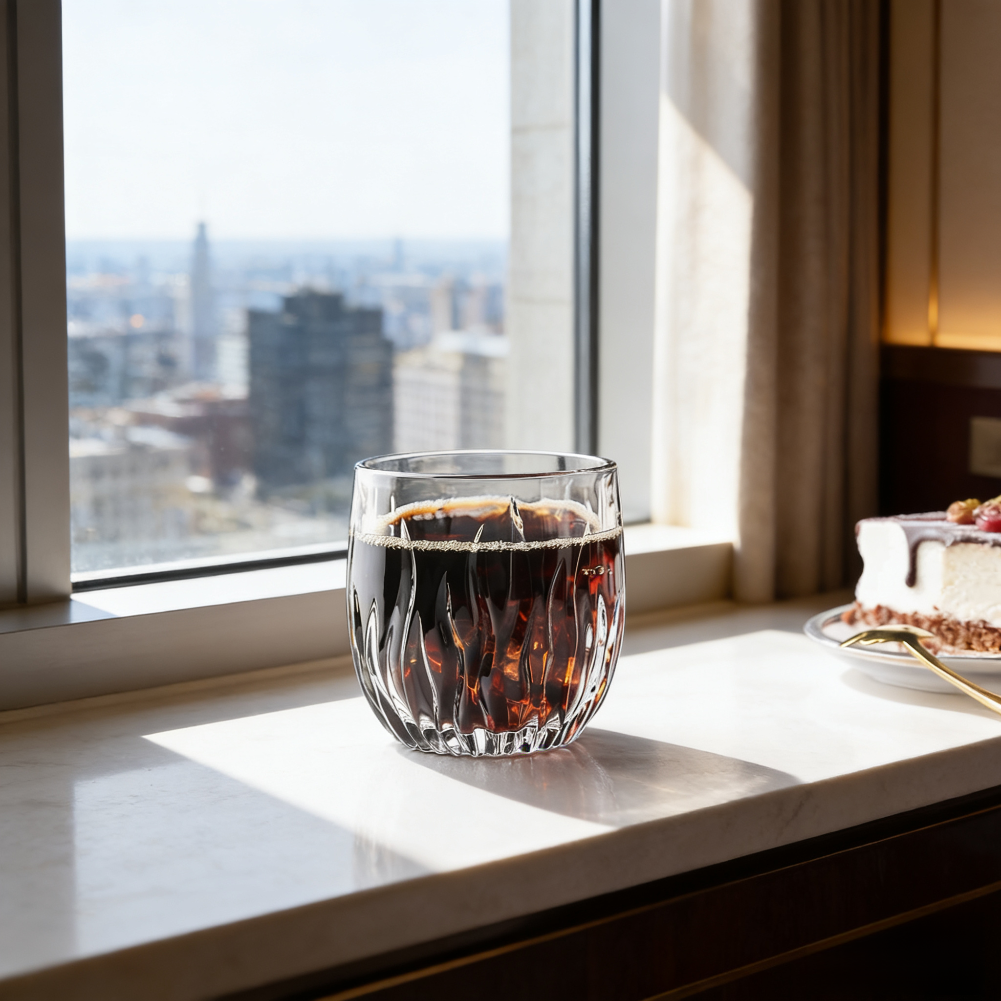 复古玻璃杯威士忌杯酒杯家用刻面纹理水杯酒店早餐专用条纹圆形杯