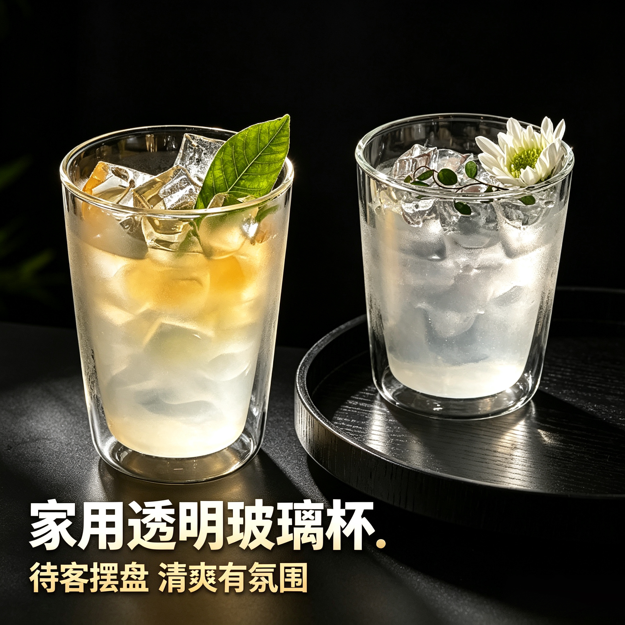 高硼硅双层耐高温冷饮玻璃杯