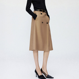 中长款 新款 休闲百搭a字半裙长裙 奈寇2025秋季 KL定制商场同款