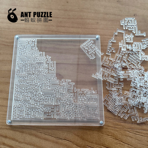 蚂蚁拼图异形透明地狱拼图超难烧脑亚克力迷宫拼图puzzle彩色